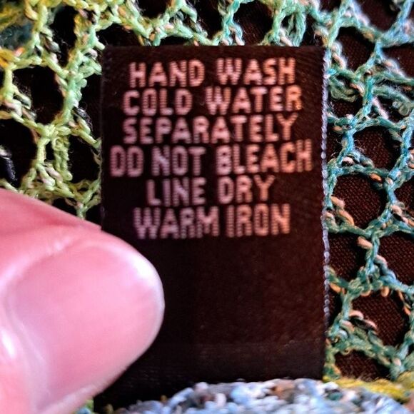 KAKTUS Green Open Knit Cardigan Fisherman Laggenlook Lagom Womens S - Picture 12 of 12